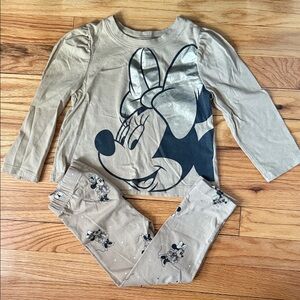 GAP Kids Tan Minnie Mouse Matching Set